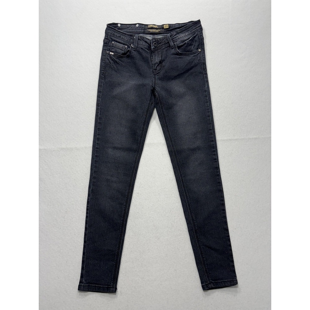 Diesel Jeans Womens 27 Gray Charcoal Wash Low Rise Skinny Stretch 27x29.5